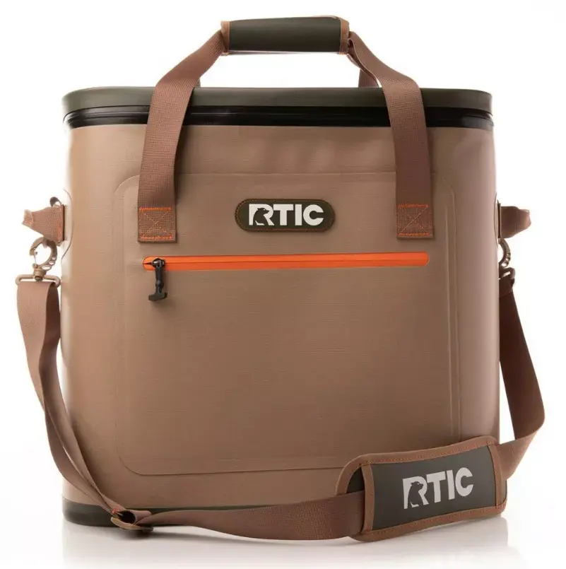 RTIC Outdoors Ultra-Tough Soft Sided Cooler, Holds 50 Cans, Leakproof Waterproof Insulated Cooler Bag, Black Portable Ice Chest for Camping, Beach, Fishing, Tailgating, Picnic & Travel