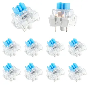 Mechanical Keyboard Switches, 10 count 3 PIN Blue Keyboard Clickers for  Prints Replacement  Keyboard  for  Gaming Keyboards