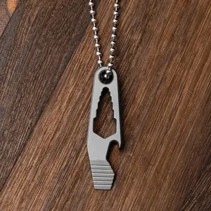 Practical multifunctional pry bar, outdoor portable EDC multifunctional device, equipped with bottle opener, lid opener, and exquisite EDC manual tools.