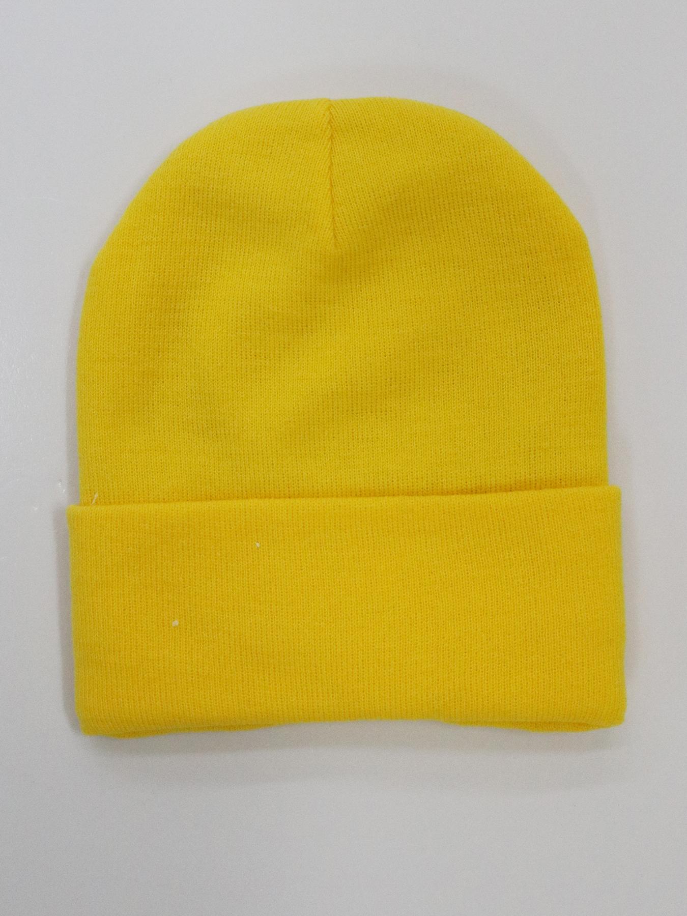 Solid Color Beanie Hats for Men, Boyfriend Gifts, Fall & Winter Outdoor Knitting Warm Hat for Men & Women, Fitted Hat, Daily Clothing Decor