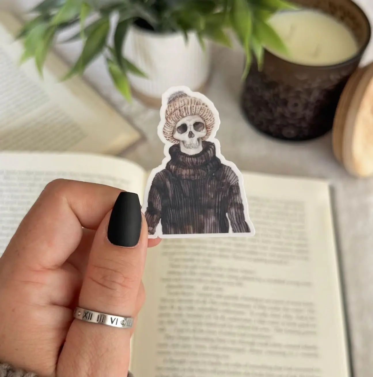 Sweater Skeleton Vinyl Sticker , Cars, Trucks, Laptops, Coolers, Toolboxes, Windows & More, Vinyl Sticker