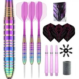 Colorful Copper Steel Tip Darts, Professional Dart Set, Includes Flights & Shafts, Ideal for Adults, Perfect for Competitive Play
