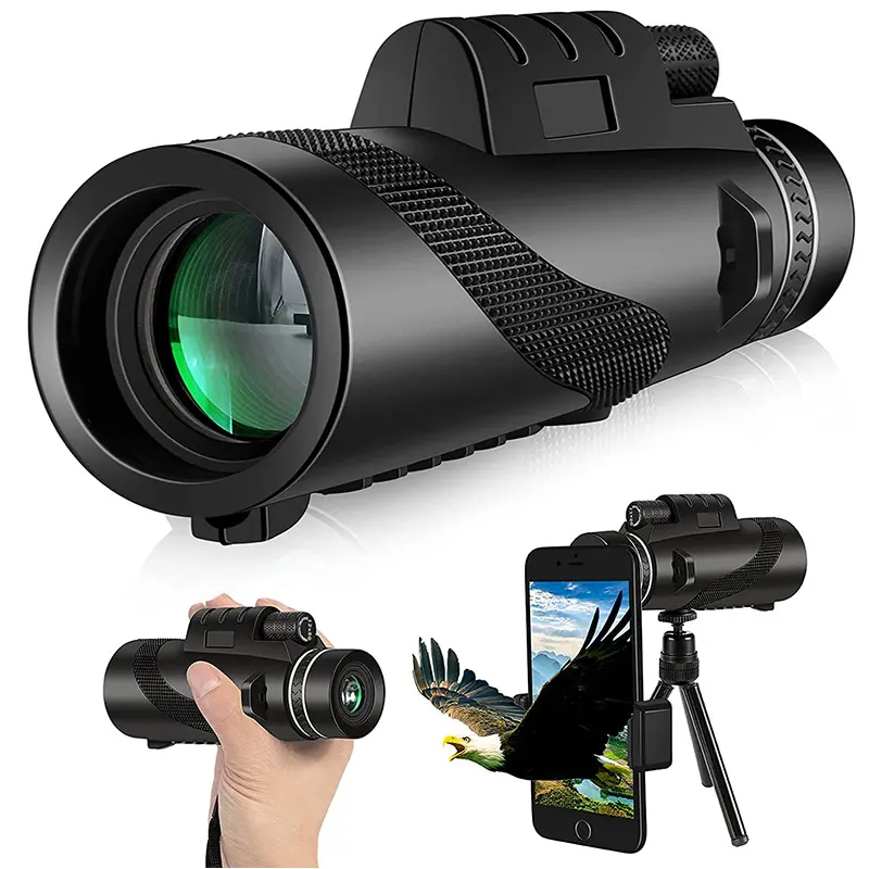 12X50 HD Monoculars, Birdwatching Mirrors, Monoculars for Adults High Powered with Tripods, Easy To Carry, Monoculars for Bird Watching, Hiking, Traveling
