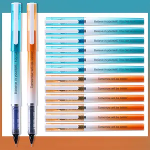 10/30 Piece Liquid Ink Neutral Pens, Large Capacity Quick Dry Blue Rolling Ball Pens, School Office Daily Writing, Diary Copywriting Daily Use
