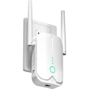 WiFi Extender Signal Booster Up to 10000sq.ft and 85+ Devices, WiFi Range Extender,  Internet Repeater, Long Range Amplifier with Ethernet Port, 1-Key Setup, Access Point, Alexa Compatible