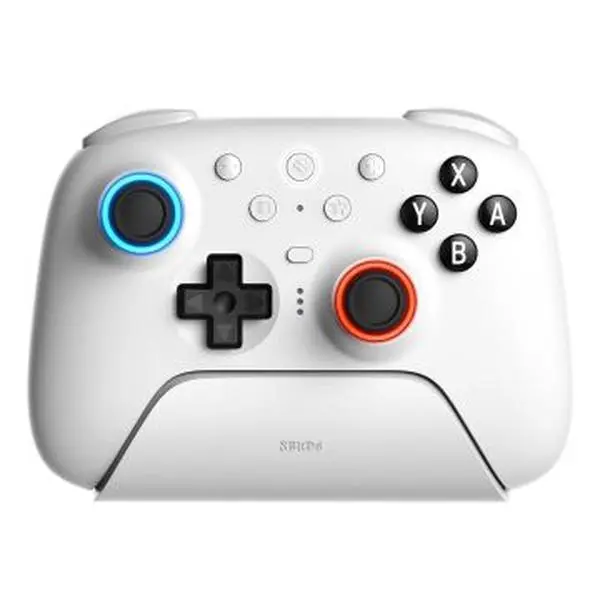 8BitDo Ultimate 2 Bluetooth Controller with Hall Effect Triggers and Charging Dock - White