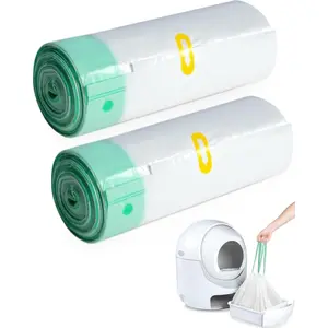 40 Count Cat Litter Box Liners for Automatic Cat Litter Box and Litter Box Robot, Heavy-Duty, Extra Thick
