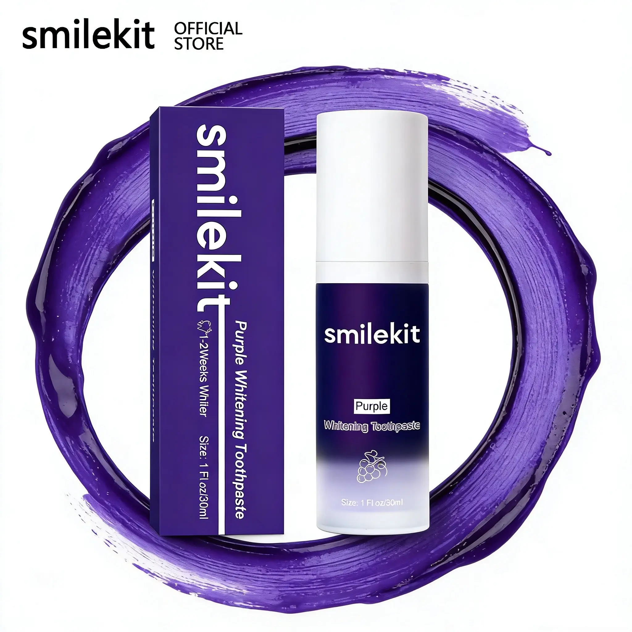 1-Pack Purple Whitening Toothpaste, Small Toothpaste, Grape Flavor ...