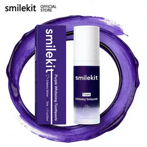 1-Pack Purple Whitening Toothpaste, Small Toothpaste, Grape Flavor, Deep Cleaning, Gentle Non-Irritating, Fresh Breath, Travel Portable