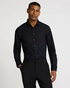 Express Slim Solid Cotton Stretch 1MX Dress Shirt