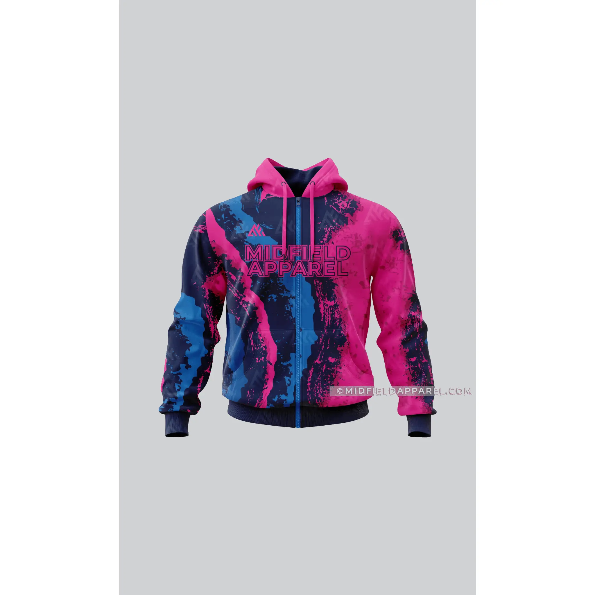 Midfield Apparel Custom Splashed Midfield Hoodie - Soft Cotton-Poly Blend, Breathable & Warm, Customizable with Team Logos, Player Names & Numbers, Ideal for Training & Casual Wear