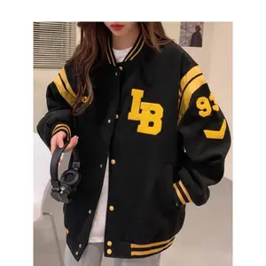 Streetwear Y2K Fashion Men and Women Casual Jackets  Fashion Letter Embroidery  Baseball Uniform K-Pop Loose Oversized Coat