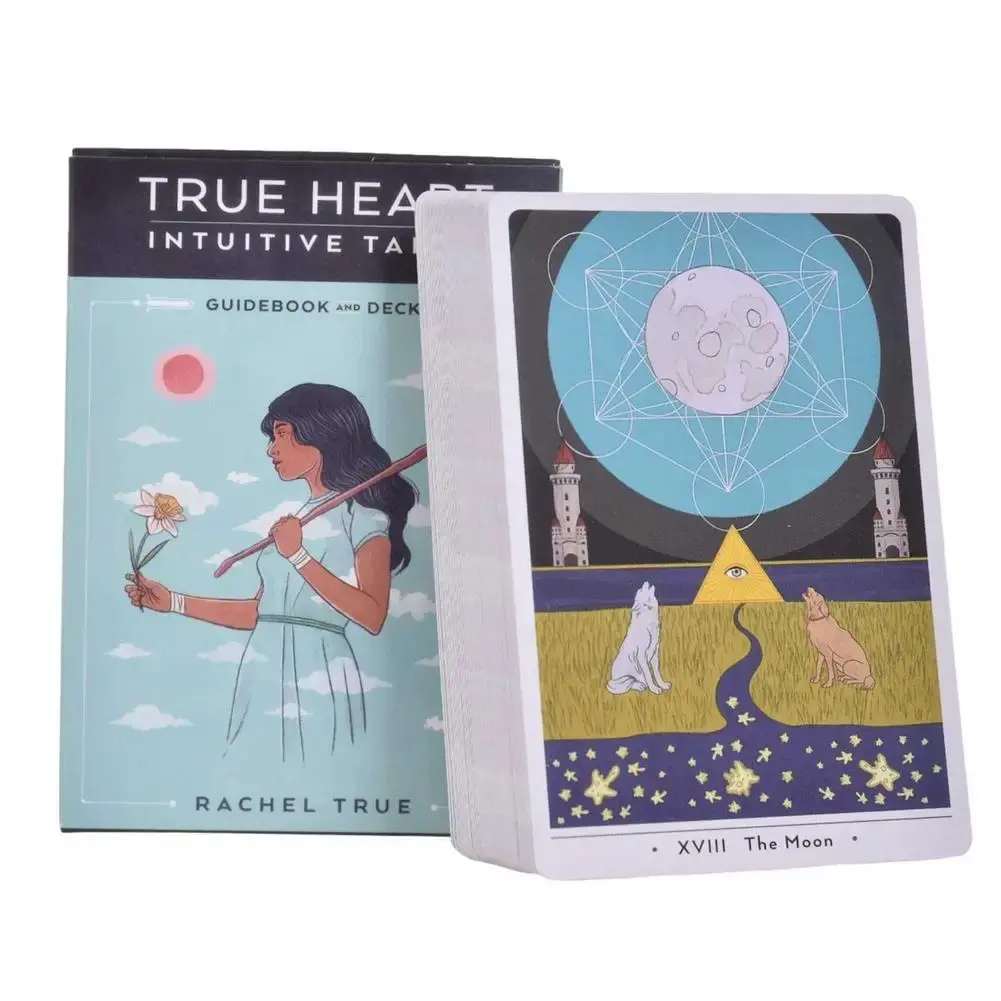 Tarot Cards True Heart Intuitive Tarot Board Games Deck Divination Book Sets For Beginners Tarot Deck Fortune Telling Board Game Cards Divination Tools Party Playing Fate Divination Oracle Cards