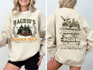 Halloween Pumpkin Farm Sweatshirt - Tshirt - Hoodie, Thanksgiving 2025, Fall Sweatshirt, Halloween Sweatshirt, Fall Season, Tee Print Womenswear Tops