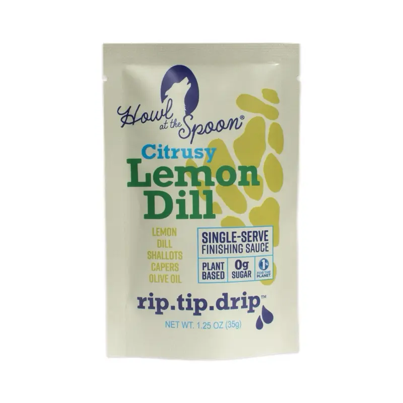 Howl at the Spoon's Lemon Dill, 6 Single-Serve Sauces - No Preservatives, Natural, Plant Based, Vegan