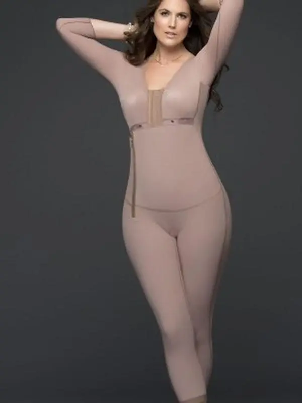 Women's Post-Surgical Long Shapewear Belt 09036 - Comfortable Soft Fit Bra-Integrated Design, Compression Fabric, Sleeveless Silhouette, Size-Reducing Support
