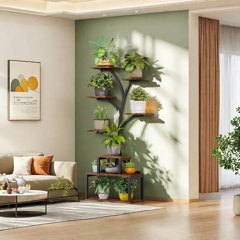 Plant Stand Indoor Plant Shelf - 8 Tiered, Corner Plant Stands for Indoor Plants Multiple, 56.5" Metal Plant Shelves, Plant Flower Holder Display Rack for Home Patio Balcony Nature Raised Garden Beds Deals For You Days