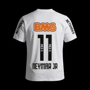 Neymar 2012 13 Home White Retro No.11 Short Sleeved Soccer Jerseys
