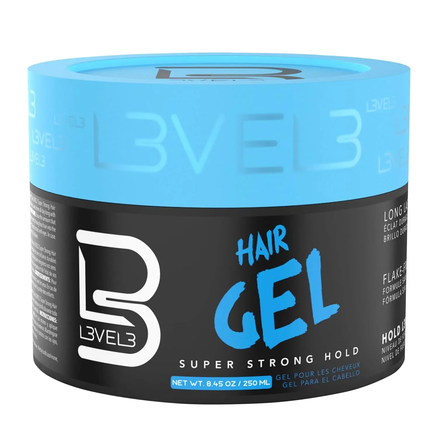 L3 - Hair Gel - Super Strong Hold - Flake Free - Long Lasting Shine - For Men and Women - Level 3 Gel - Add Volume and Texture Hair Styling Gel Haircare Gel Extreme Hold Scent