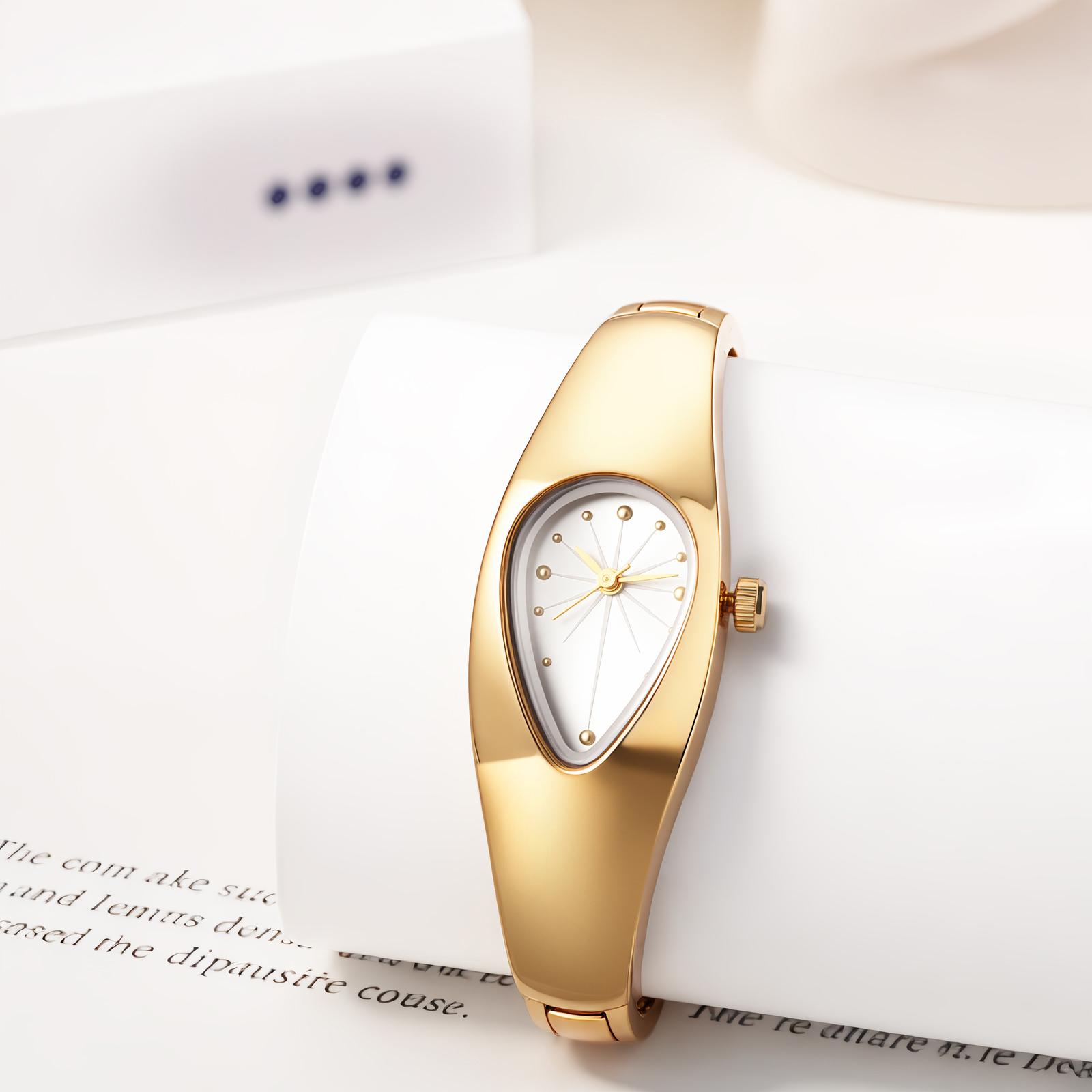 OIDEA Women's Teardrop Oval Bracelet Watch - Dot Dial, Stainless Steel Removable Band, Classical & Dressy Quartz Watch, Casual Business Fashion Gift for Ladies, Analog Quartz Watches, Classical Quartz Watches