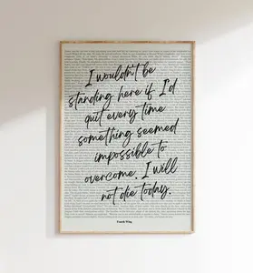 Book Quote Print, Fourth Wing Quote, Rebecca Yarros, Wall Art, Book Lover Poster (Unframed)