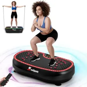 Evospark 2026 Dual Motor Vibration Plate Exercise Machine for Lymphatic Drainage - 3D and 4D Whole Body Vibration Therapy SHXI