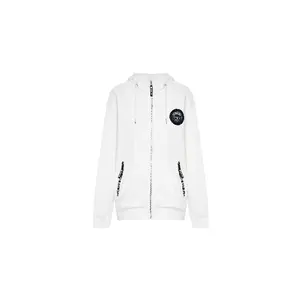 TCH - B , White , Printed Zipper , Hoodie , Unisex