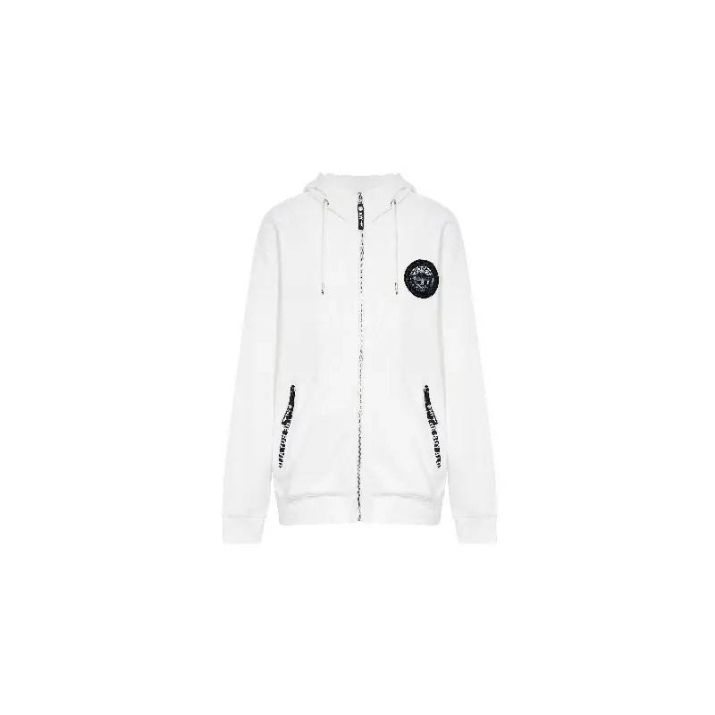 TCH - B , White , Printed Zipper , Hoodie , Unisex