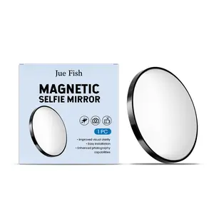 Jue Fish Black Magnetic Selfie Mirror, Convenient For Outdoor Travel, Mobile Phone Photo-Taking, Video Assistance, Reflective Convex Mirror