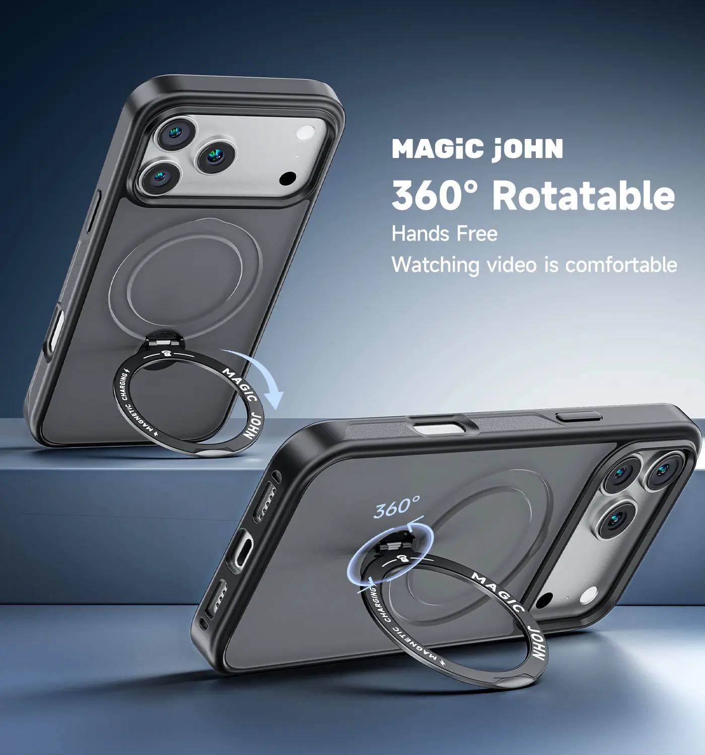 MAGIC JOHN 360 Degree Invisible Magnetic Stand Phone Case for iPhone and SamSung - TikTok Shop MAGIC JOHN 360 Degree Invisible Magnetic Stand Phone Case for iPhone and SamSung - TikTok Shop