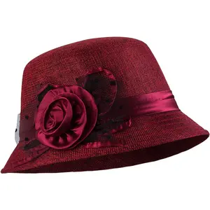 1920s  Church Cloche Derby Hats for Women Ladies Bow Bucket Wedding Bowler Hats  Party