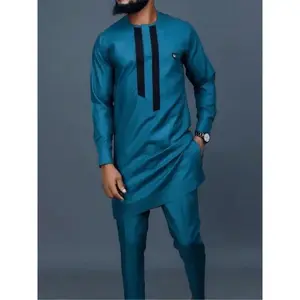 Two-piece Set Men's Striped Print Split Hem Shirt & Elastic Waist Pocket Pants Set, Regular Fit Casual Fashion Cozy Breathable Two-piece Set for Daily Outdoor Wear, Men Clothes for All Seasons, Menswear, Fall outfit