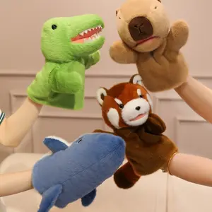 25cm Fun Educational Forest Animal Puppets, Soft Stuffed Animal, Soft Plush Gloves, Parent-Child Role Play Toy, Exercise Hand Brain Coordination