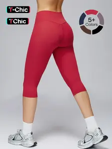 New High Waist Yoga Shorts Women, Skinny Workout Shorts, Quick-Dry Tight-Fitting Workout Pants, Outdoor Running Fitness Clothes, Cross-Border Fashion