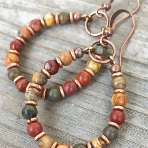 Vintage Creative Water Drop Beaded Earrings, Bohemian Vintage Ear Jewelry Memorial Gift, Unique Design for Women & Girls, Boho Style Jewelry