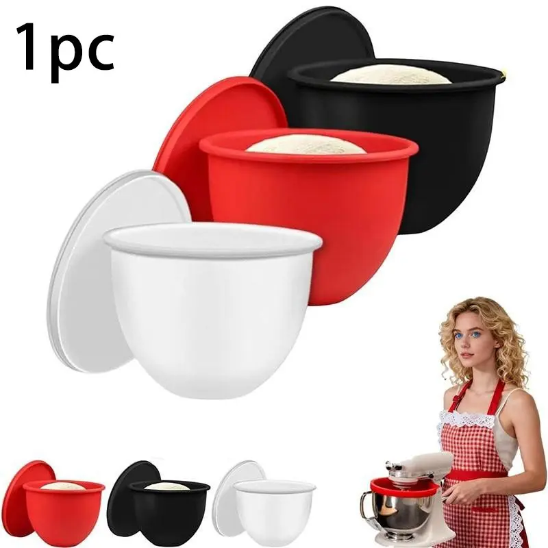 1/3pcs Kitchen Durable Silicone Bowl Insert Aid, Silicone Liners for Kitchen Mixer Aid, Mixaid Silicones Liners for Kitchen Tilt-Head 5 Qt Mixers, for Baking Cooking, No More Spare Replacement Mixer Bowls Needed