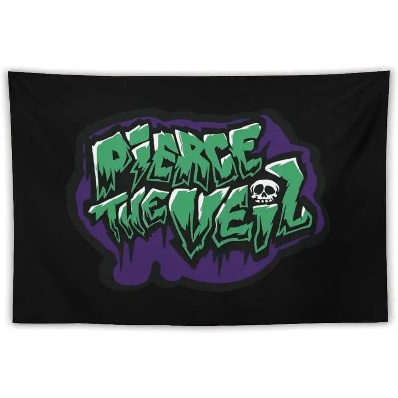 1-Piece Pierce The Veil Rock Theme Tapestry Wall Mural - 40*60in Printing Music Wall Art, Home Decor Hanging Banner Flag for Living Room, College Dorm, One-Piece, College Dorm Banner Flag