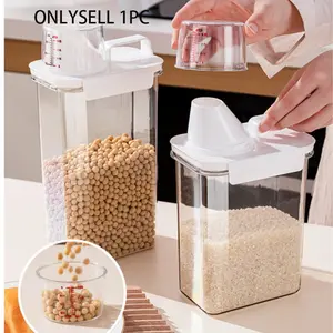 Sealed Storage Jar for Grains Nuts Flour Rice, Kitchen Organizer, Leak-Proof Food Container, Portable Lid, Home Pantry Storage