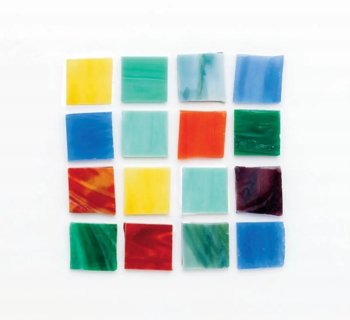 Diamond Tech International 248237 Stained Glass Art Ceramic Tiles, 0.75x0.75 in. Colorful Assortment, 4 lbs Bag - Pack of 450