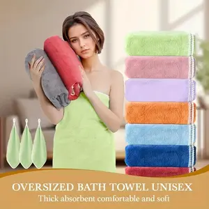 8 Large Sized Bath Towel Sets, Including 2 Oversized Bath Towels (90 * 180cm) and 6 Square Towels (35 * 35cm), Soft and Absorbent, A Must-Have Set for Families, Suitable for Personal Use and Gifting, Bathroom Towel Set