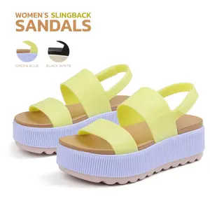 VIMISAOI Womens Sandals Open Toe Double Straps Platform Chunky Heels Comfortable Casual Outdoor Shoes Travel Dating Daily Platform Water Sandals Beach Shoes gift for her