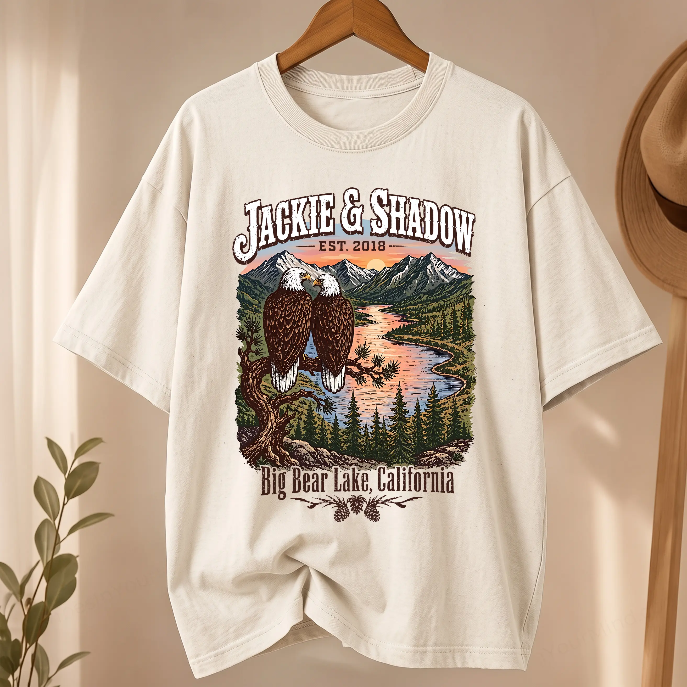 Jackie and Shadow Shirt, Big Bear Bald Eagle Shirt Jackie and Shadow Shirt, Big Bear Bald Eagle Shirt