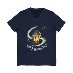 V-Neck Navy Faith, Trust, and Pixie Dust Tee