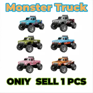 1:64 Mini Off-Road Car, Cool Lights, Three-Speed Adjustable, 2.4GHz Remote Control, Alloy Shell, USB-C Charging, Holiday Gift, Desk Decor, Stress Relief Toy