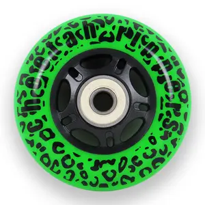 Cheetah Rippers 76mm 89A Green Wheels with Abec 9 Bearings for Razor RipStik