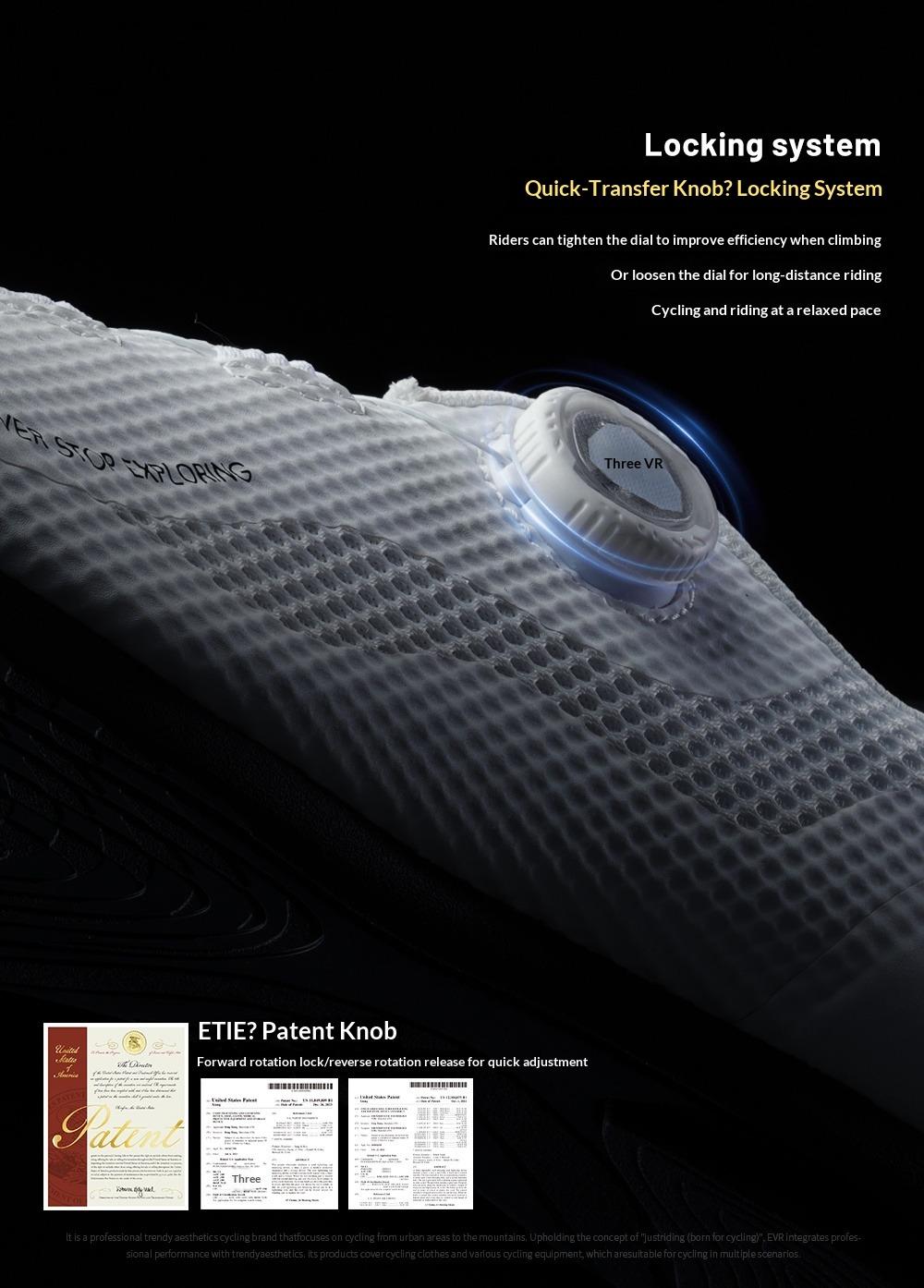 EVR New Cycling Shoes – Unlockable Design, Comfortable & Breathable, Unisex Road Bike Gear, Competition Level (Item No.: WS01)