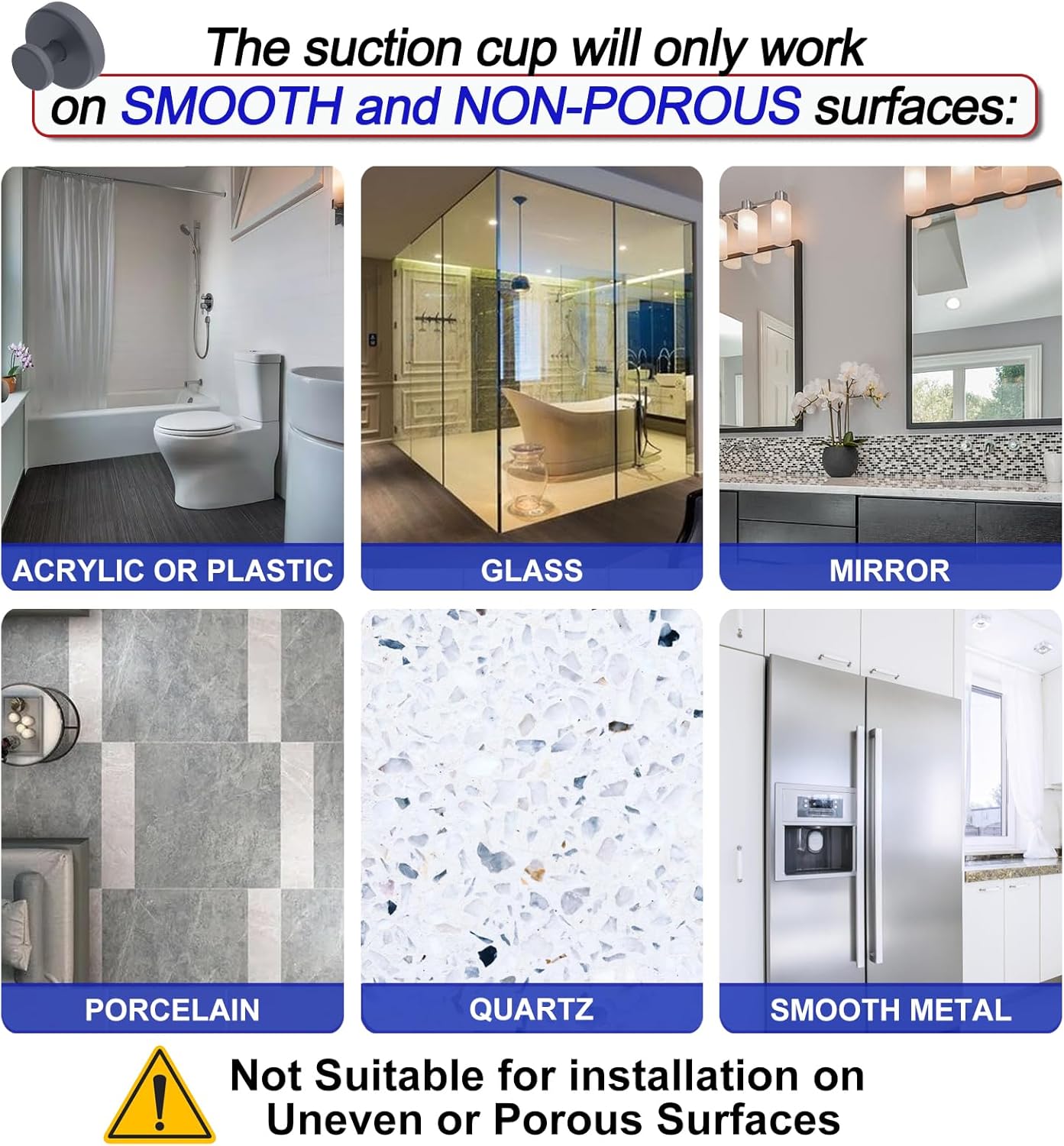 Bntuk Suction Cup Hooks for Shower, Removable Towel Hooks for Bathroom Window Glass Door Wall, Bath Robe Looafh Hook for Hanging