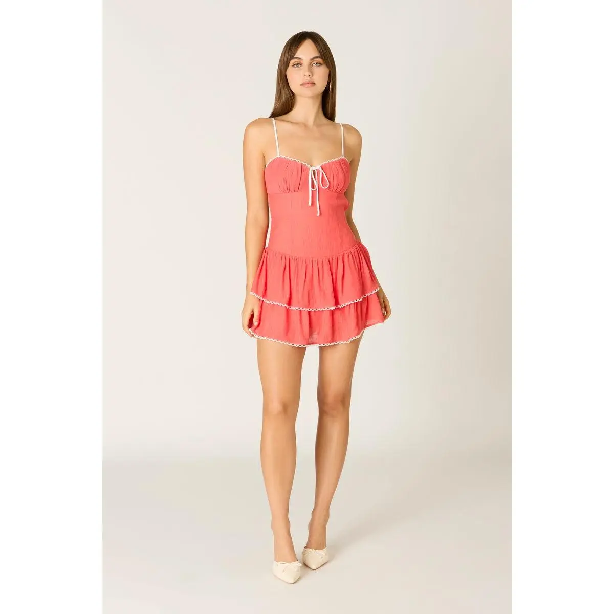 layered ruffle dress short Straps Orange Tiered Ruffle Short Homecoming Dress – PollyBoutique