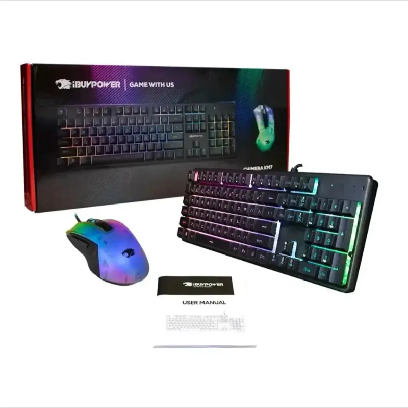iBUYPOWER Chimera KM7 Gaming Keyboard and Mouse Combo RGB, Black