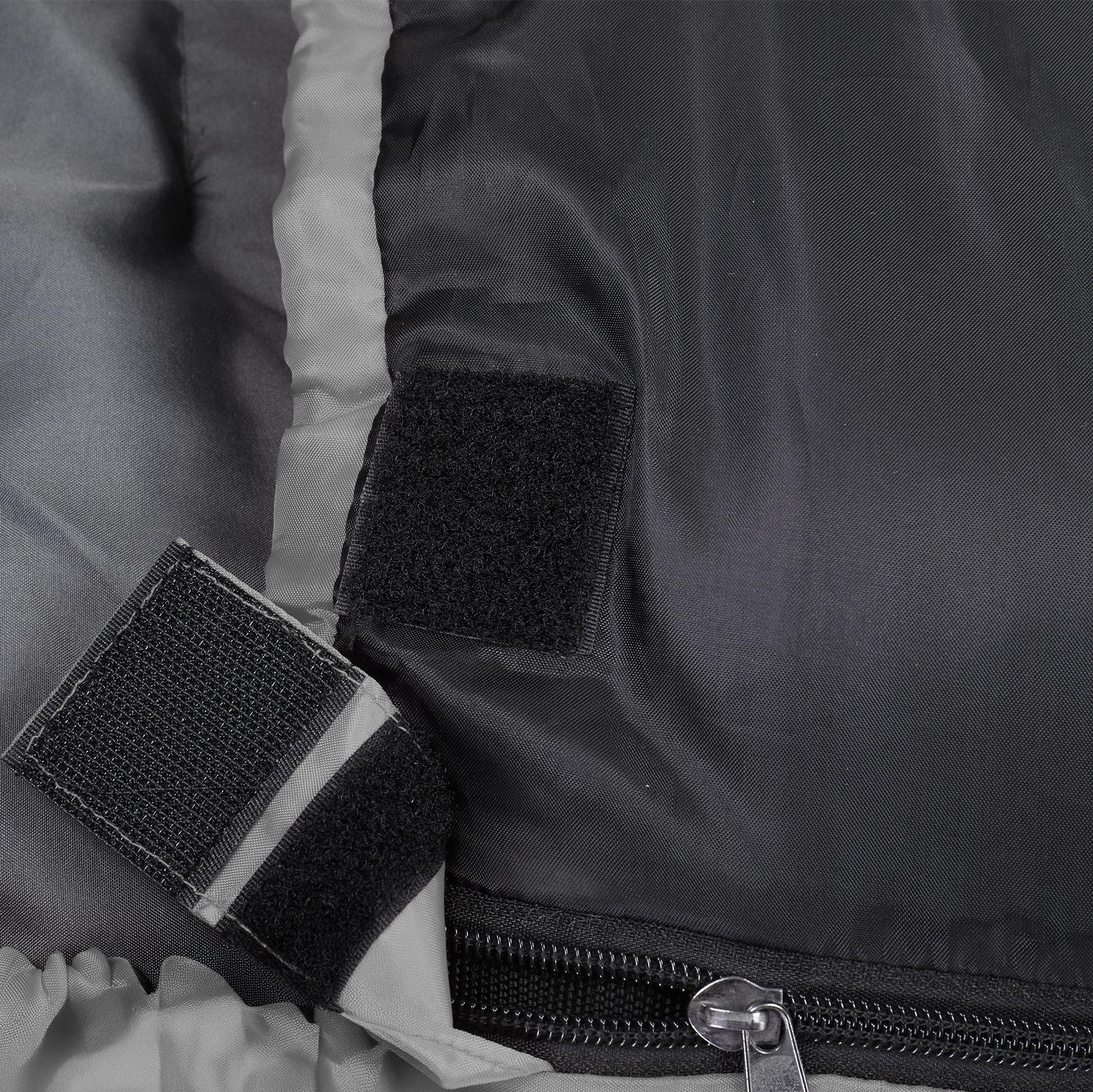 Rectangular Heated Sleeping Bag, Lightweight Sleeping Bag with Multi USB Powered Heating Pads, Waterproof Compact Envelope Sleeping Bag for Backpacking Hiking, Gray